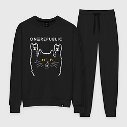 Костюм хлопковый женский OneRepublic rock cat, цвет: черный