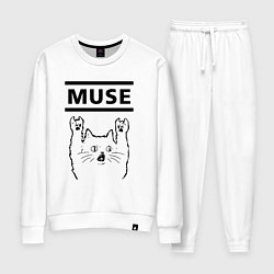 Костюм хлопковый женский Muse - rock cat, цвет: белый