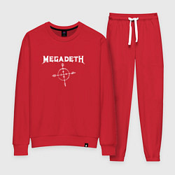 Костюм хлопковый женский Megadeth: Cryptic Writings, цвет: красный