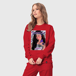 Костюм хлопковый женский Giselle - Aespa, цвет: красный — фото 2