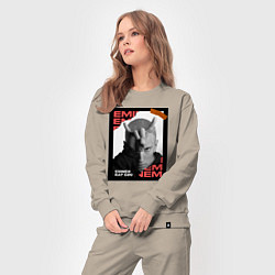 Костюм хлопковый женский Rap god, цвет: миндальный — фото 2