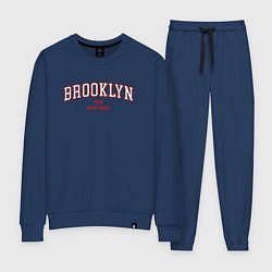 Костюм хлопковый женский Brooklyn New York, цвет: тёмно-синий