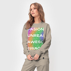 Костюм хлопковый женский Fasion-Style, цвет: миндальный — фото 2