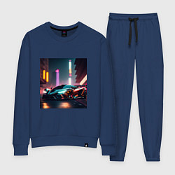 Костюм хлопковый женский Суперавто, цвет: тёмно-синий