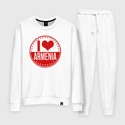 Костюм хлопковый женский Love Armenia, цвет: белый