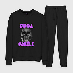 Костюм хлопковый женский Cool Skull, цвет: черный