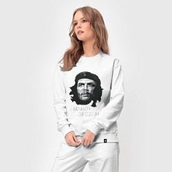 Костюм хлопковый женский Че Гевара черно белое, цвет: белый — фото 2