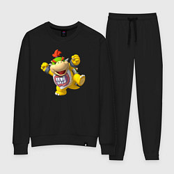 Костюм хлопковый женский Боузер-младший ликует, цвет: черный