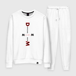 Костюм хлопковый женский Depeche Mode - Memento Mori Logo, цвет: белый