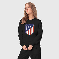 Костюм хлопковый женский Atletico Madrid FC, цвет: черный — фото 2