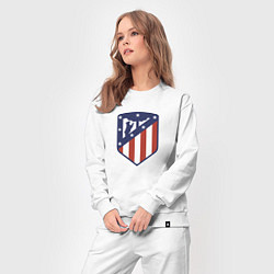 Костюм хлопковый женский Atletico Madrid FC, цвет: белый — фото 2
