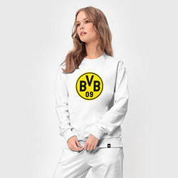 Костюм хлопковый женский Borussia fc sport, цвет: белый — фото 2