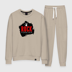 Костюм хлопковый женский Rock forever, цвет: миндальный