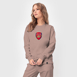 Костюм хлопковый женский Arsenal fc sport club, цвет: пыльно-розовый — фото 2