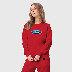 Костюм хлопковый женский Ford usa auto brend, цвет: красный — фото 2