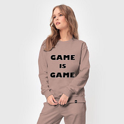 Костюм хлопковый женский Game is game, цвет: пыльно-розовый — фото 2