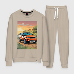 Костюм хлопковый женский Land rover evoque, цвет: миндальный