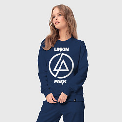 Костюм хлопковый женский Linkin Park logo, цвет: тёмно-синий — фото 2