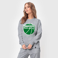 Костюм хлопковый женский Boston champions, цвет: меланж — фото 2