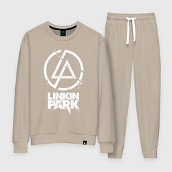 Костюм хлопковый женский Linkin Park - white, цвет: миндальный