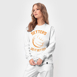 Костюм хлопковый женский Setters do it better, цвет: белый — фото 2