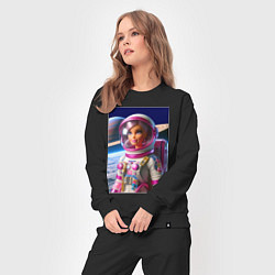 Костюм хлопковый женский Барби - крутой космонавт, цвет: черный — фото 2