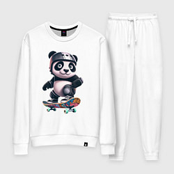 Женский костюм Cool panda on a skateboard - extreme