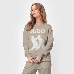 Костюм хлопковый женский Warriors judo, цвет: миндальный — фото 2