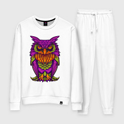 Костюм хлопковый женский Purple owl, цвет: белый