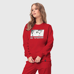 Костюм хлопковый женский Парень не чушпан, цвет: красный — фото 2
