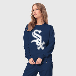 Костюм хлопковый женский Chicago white sox - baseball, цвет: тёмно-синий — фото 2