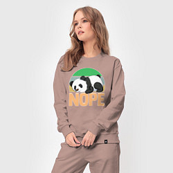 Костюм хлопковый женский Panda nope, цвет: пыльно-розовый — фото 2