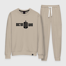 Костюм хлопковый женский Тардис доктора, цвет: миндальный