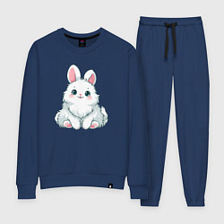 Костюм хлопковый женский Пушистый аниме кролик, цвет: тёмно-синий