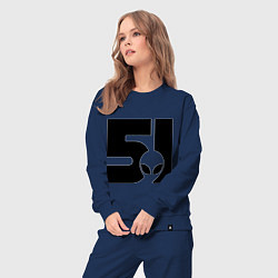 Костюм хлопковый женский Area 51, цвет: тёмно-синий — фото 2