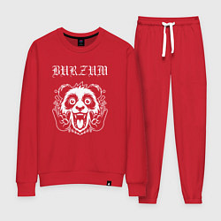 Костюм хлопковый женский Burzum rock panda, цвет: красный