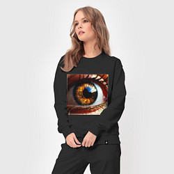 Костюм хлопковый женский Золотой карий глаз в стиле стимпанк, цвет: черный — фото 2