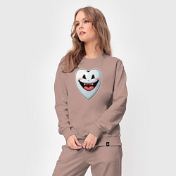 Костюм хлопковый женский Улыбающийся зуб, цвет: пыльно-розовый — фото 2