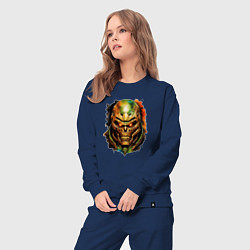 Костюм хлопковый женский Doom slayer skull, цвет: тёмно-синий — фото 2
