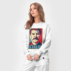 Костюм хлопковый женский Face Stalin, цвет: белый — фото 2