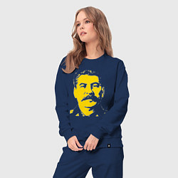 Костюм хлопковый женский Yellow Stalin, цвет: тёмно-синий — фото 2