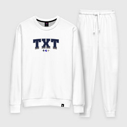 Костюм хлопковый женский TXT k-stars, цвет: белый