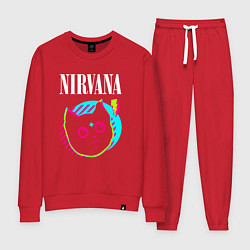 Костюм хлопковый женский Nirvana rock star cat, цвет: красный