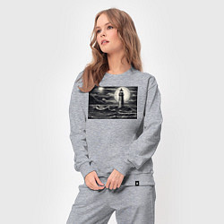 Костюм хлопковый женский Маяк в графике, цвет: меланж — фото 2