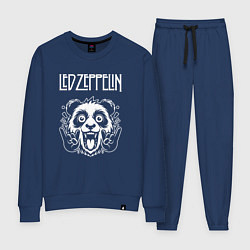 Костюм хлопковый женский Led Zeppelin rock panda, цвет: тёмно-синий