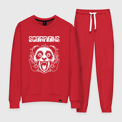 Костюм хлопковый женский Scorpions rock panda, цвет: красный