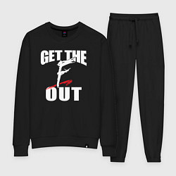 Костюм хлопковый женский Wwe Get the F Out, цвет: черный