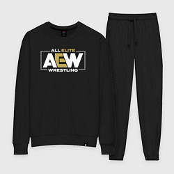 Костюм хлопковый женский All Elite Wrestling AEW, цвет: черный