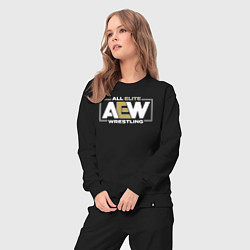 Костюм хлопковый женский All Elite Wrestling AEW, цвет: черный — фото 2