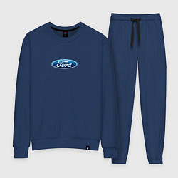 Костюм хлопковый женский FORD авто спорт лого, цвет: тёмно-синий
